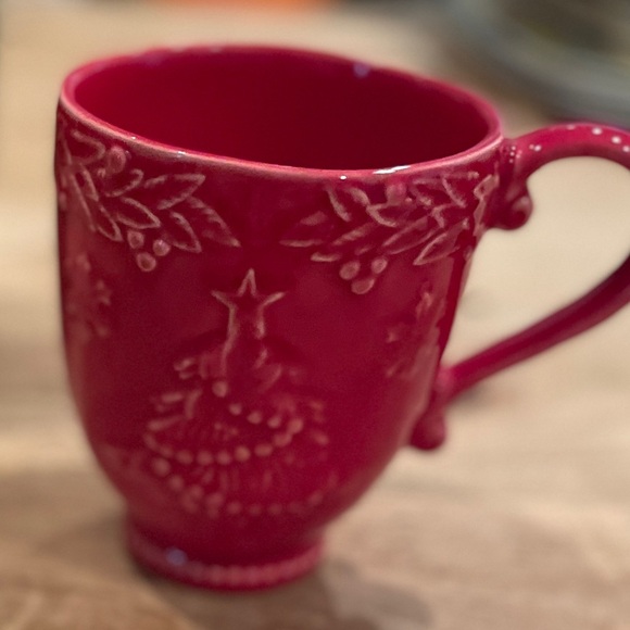 World Market Set of 2 Matching Holiday Mugs Red & Green Winter Holiday Christmas - Picture 4 of 7